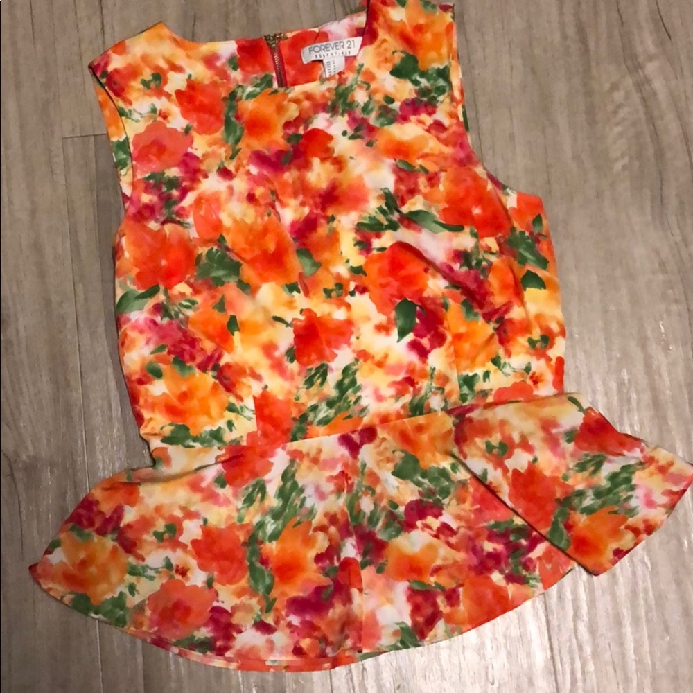 FLORAL peplum shirt